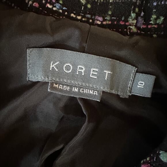 KORET | Womens Colorful Fringe Pocket Tweed Confetti Ribbon Blazer 10 Grannycore - Picture 6 of 10